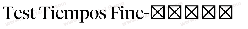 Test Tiempos Fine字体转换